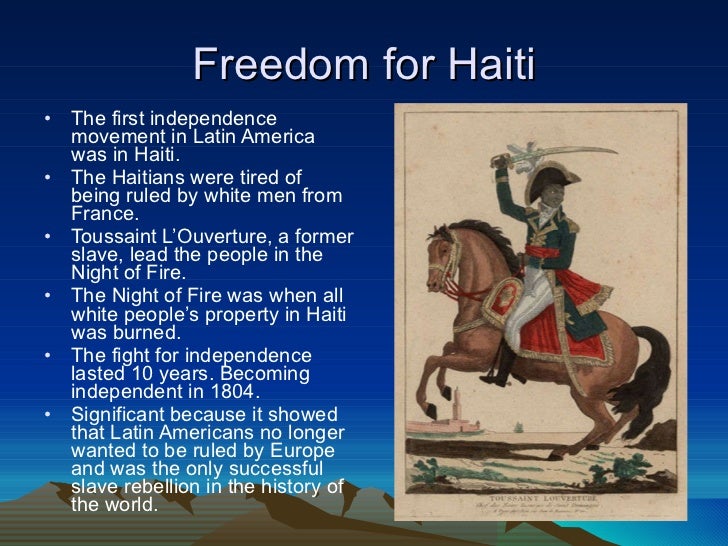 All independence movements of latin america