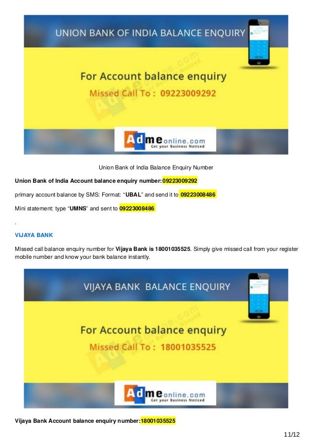 All Indian Banks Missed Call Official Balance Enquiry Toll Free Numer