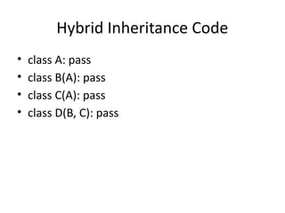 Understanding Types of Inheritance Python | PPTX