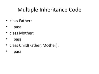 Understanding Types of Inheritance Python | PPTX