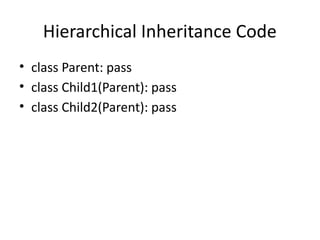 Understanding Types of Inheritance Python | PPTX