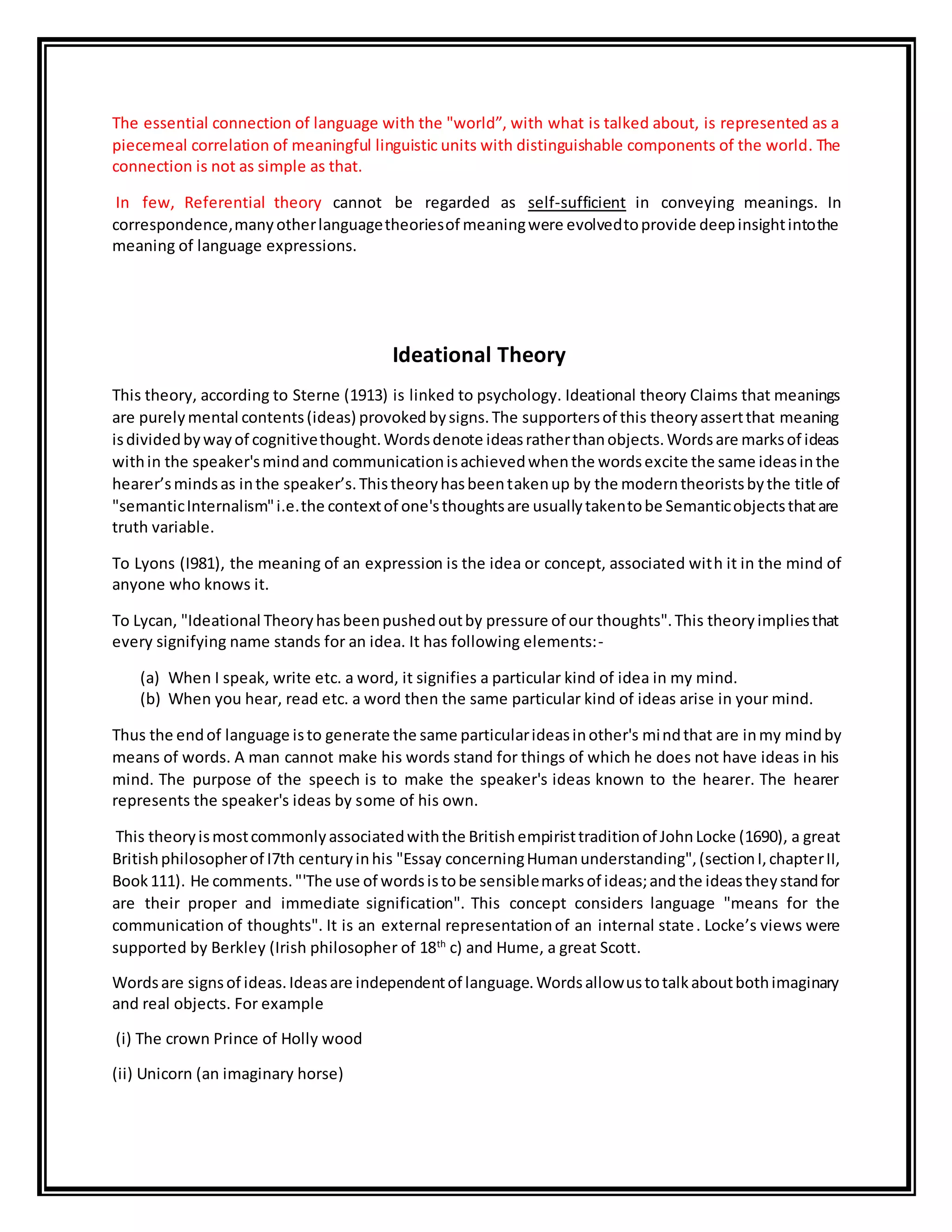 Theories in Language Description | DOCX