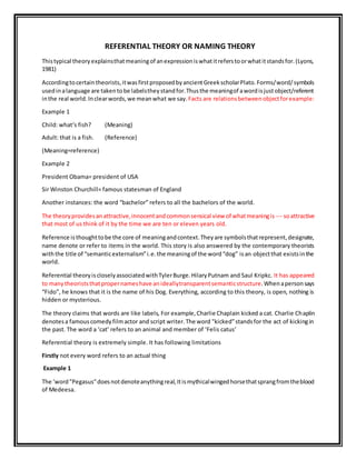 Theories in Language Description | DOCX