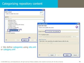 Categorizing repository content <ul><li>We define  categories  using  site.xml  or  category.xml </li></ul>