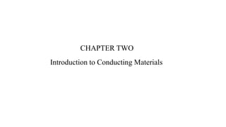 CHAPTER TWO
Introduction to Conducting Materials
 
