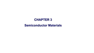 CHAPTER 3
Semiconductor Materials
 
