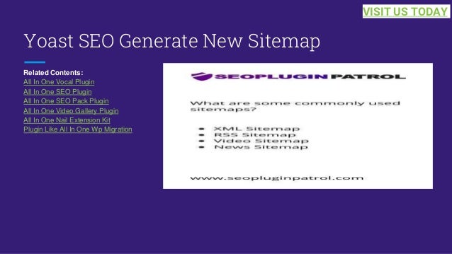 Yoast SEO Generate New Sitemap
Related Contents:
All In One Vocal Plugin
All In One SEO Plugin
All In One SEO Pack Plugin
All In One Video Gallery Plugin
All In One Nail Extension Kit
Plugin Like All In One Wp Migration
VISIT US TODAY
 