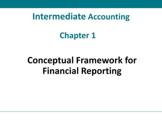 Intermediate Accounting
Chapter 1
Conceptual Framework for
Financial Reporting
This slide deck contains animations. Please disable animations if they
cause issues with your device.
 