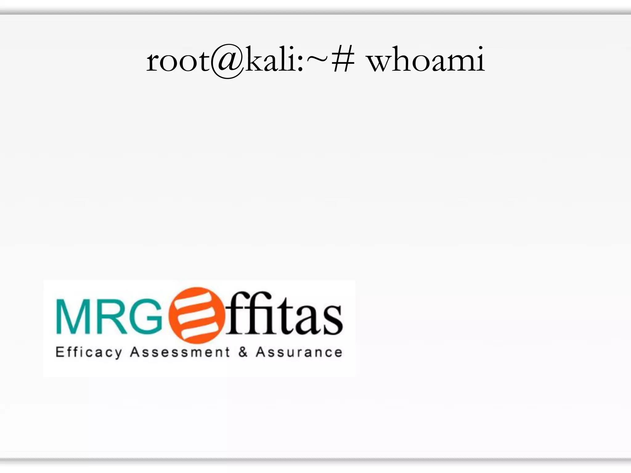 root@kali:~# whoami
 