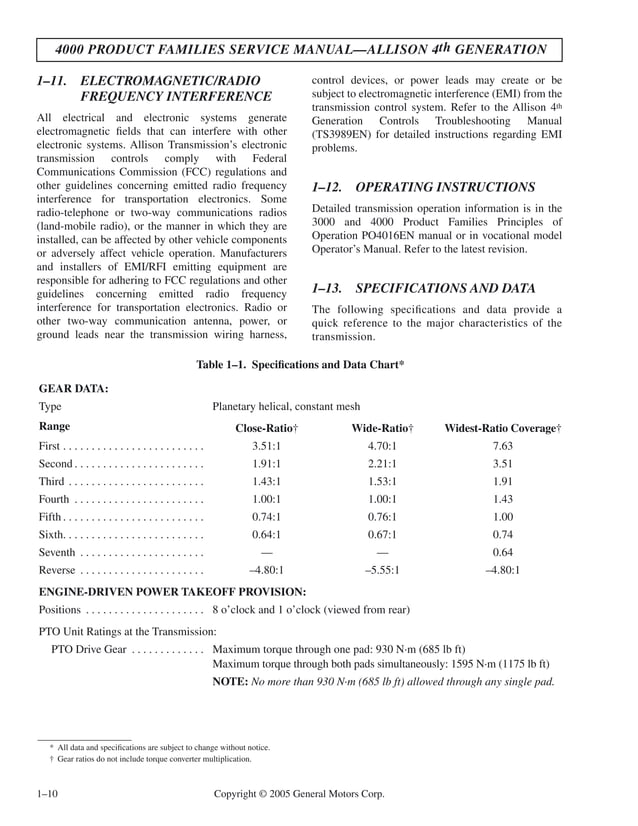 Allison 4500 Rds Service Manual PDF