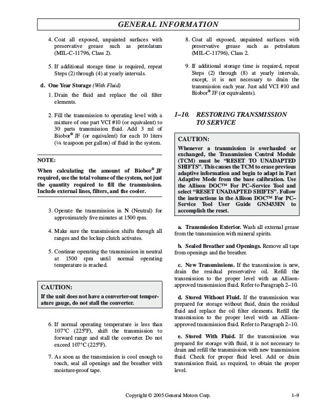 Allison 4500 Rds Service Manual