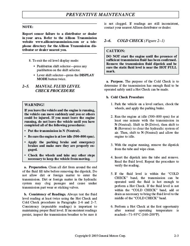 Allison 4500 Rds Service Manual