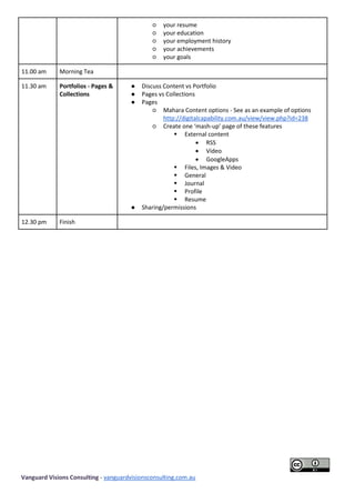 Allison miller creating your own eportfolio using mahara | DOCX ...