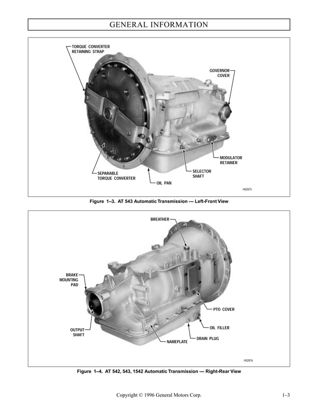 Allison transmission at 545 Repair Service Manual