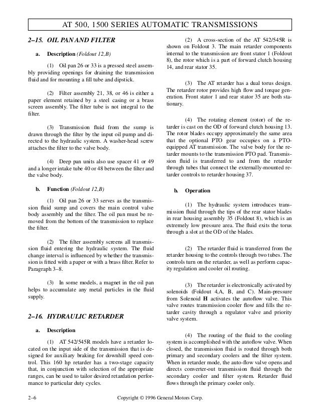 Allison Transmission At 545 Repair Workshop Service Manual