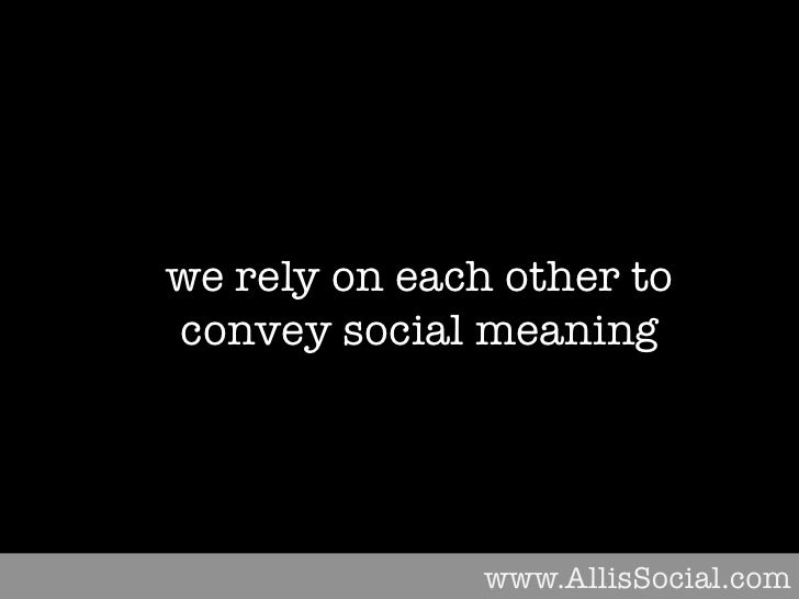 we rely on each other