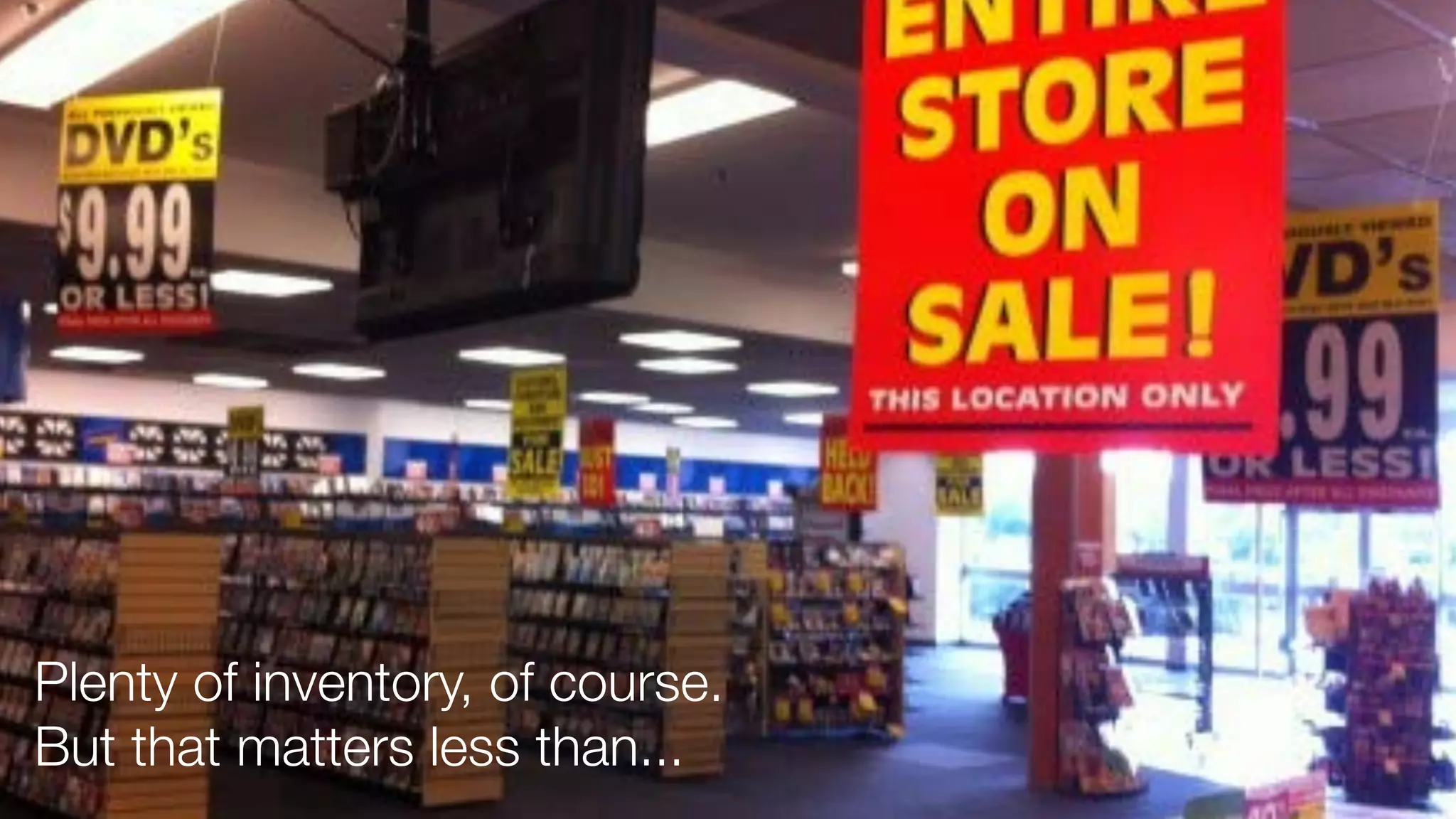 Plenty of inventory, of course.
But that matters less than...

 