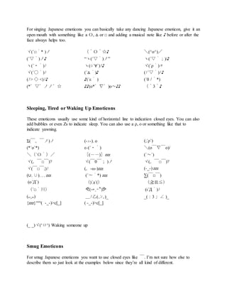 All japanese emoticons | DOCX