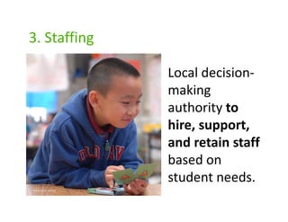 3. Staffing

                          Local decision-
                          making
                          authority to
                          hire, support,
                          and retain staff
                          based on
                          student needs.
Photo by Hasain Rasheed
 