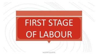 FIRST STAGE
OF LABOUR
FIRST STAGE
OF LABOUR
NILOFAR LOLADIYA
 