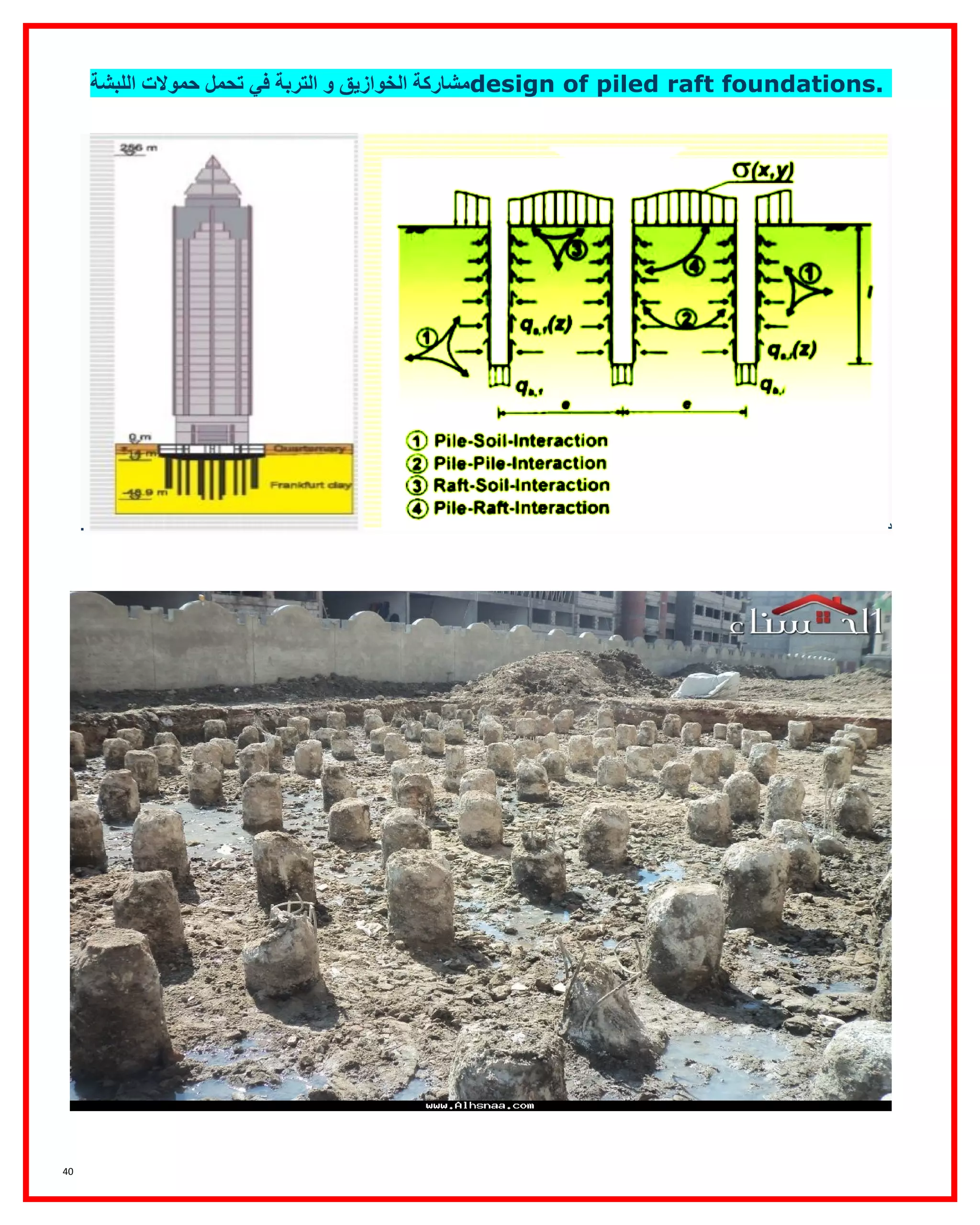 Piled Raft Foundation Design Example Pdf design of piled raft foundations. مشاركة لبشة الأوتاد الخوازيق و التربة ...