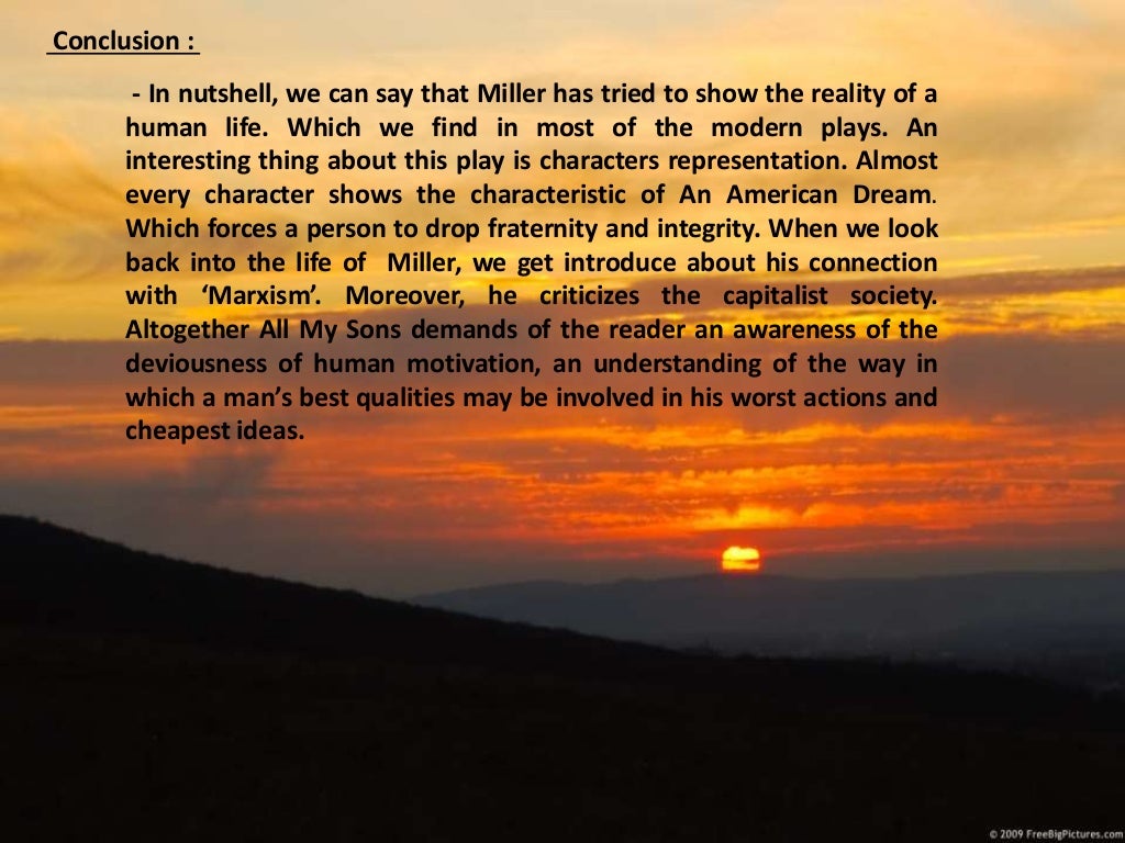 All My Sons By Arthur Miller PPT