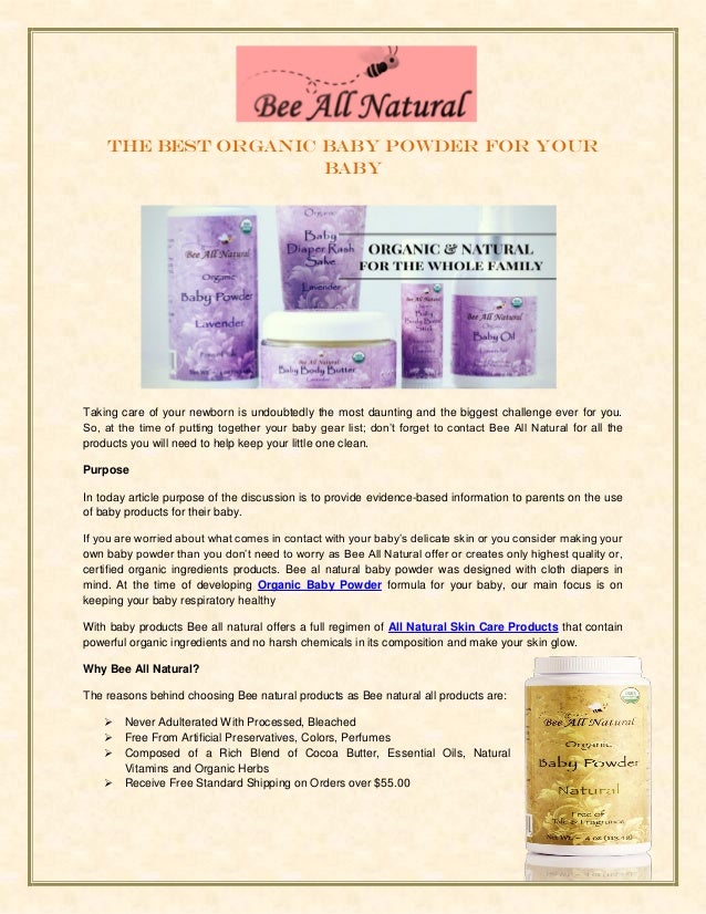 best natural baby powder