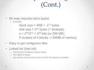 Allocation and free space management | PPTX