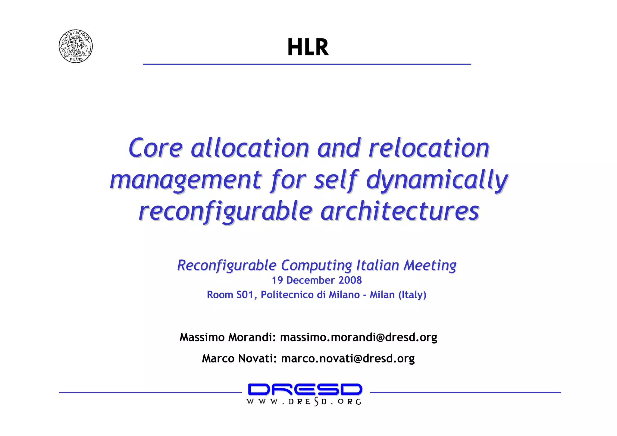RCIM 2008 - Allocation Relocation