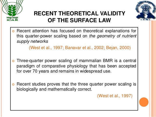 Applications of allometric principles in animal nutrition nresearch