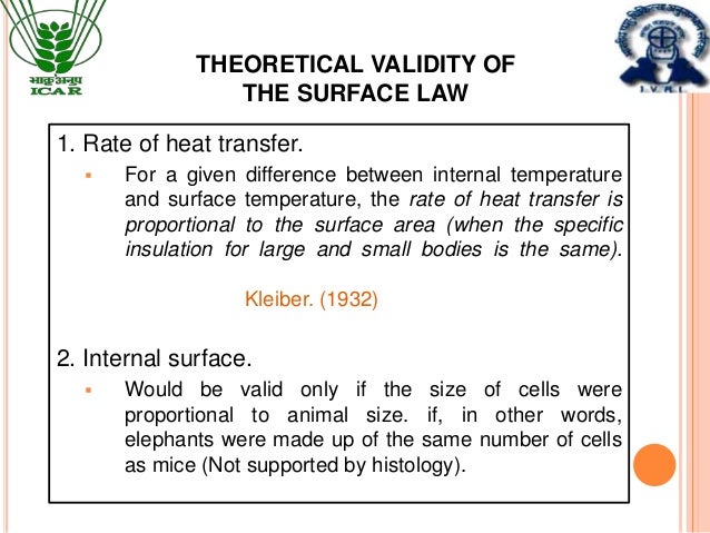 Applicatiojns of Allometric principles in animal nutrition research