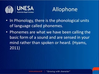 Allophone & allomorph and sound pattern of language | PPTX