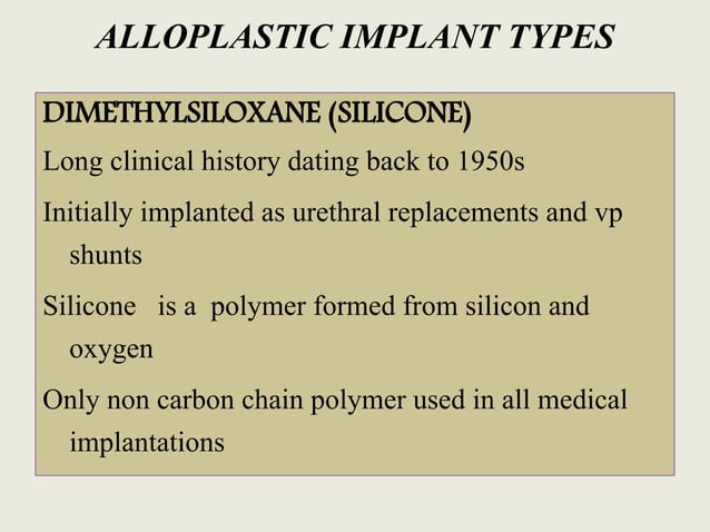 Alloplastic materials | PPTX