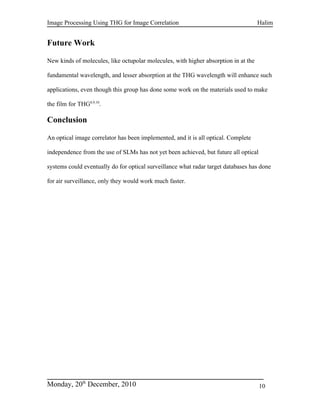 All optical image processing using third harmonic generation for image ...