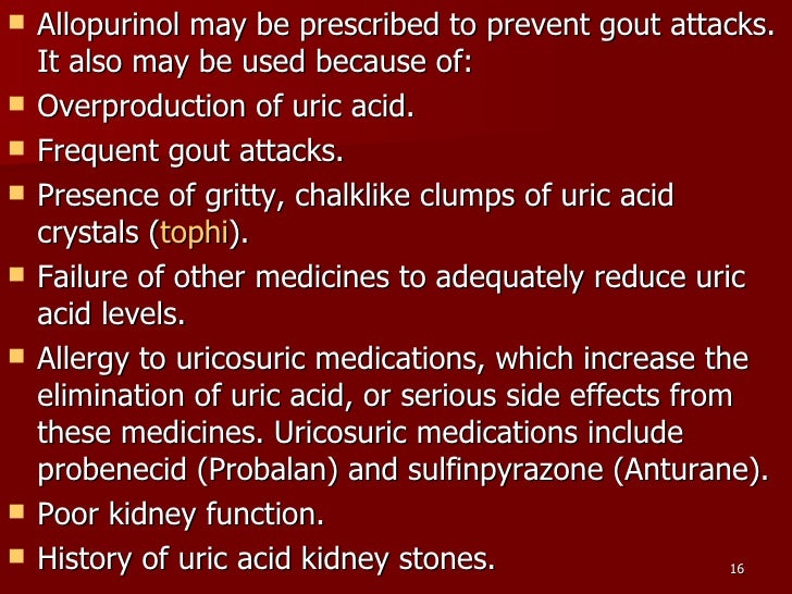 Gout Medication Zyloprim