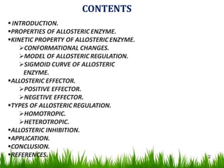 Allosteric enzymes regulation | PPTX
