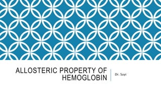 ALLOSTERIC PROPERTY OF
HEMOGLOBIN
Dr. Suyi
 