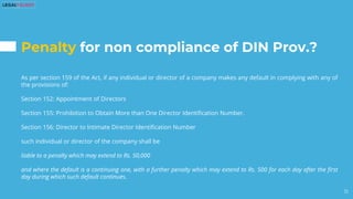 Allotment of DIN (Director Identification Number)