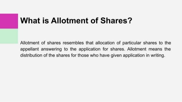 Let S Find Out What Is Allotment Of Shares