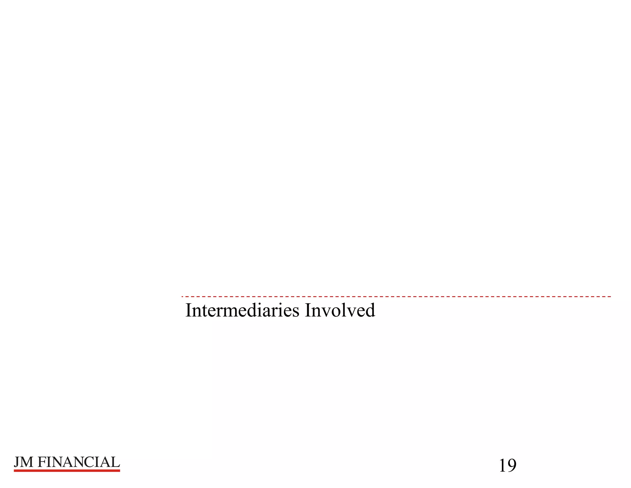 Intermediaries Involved

19

 