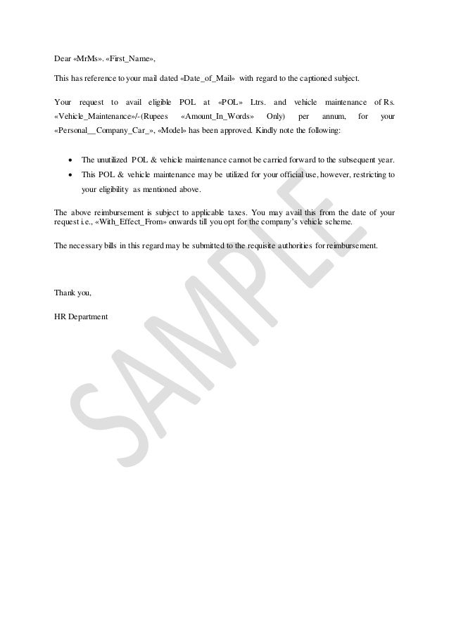 request letter company car allowances pol and vehicle maintenance letter to company request letter company car allowances pol and vehicle maintenance letter to company