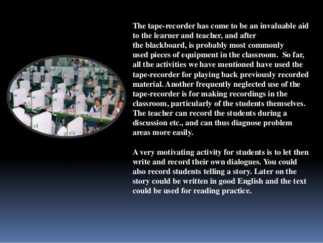 Tape recorder essay picture