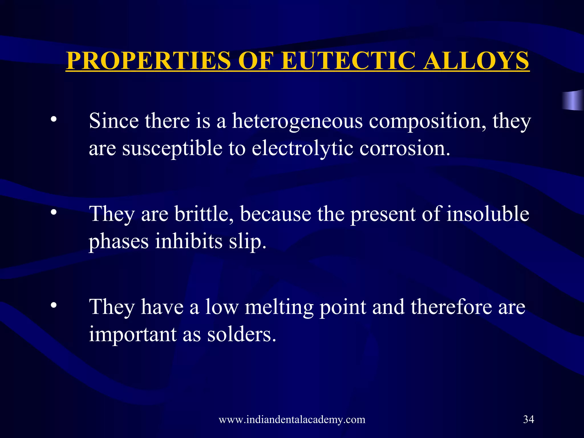 Alloys in fpd /dental education courses