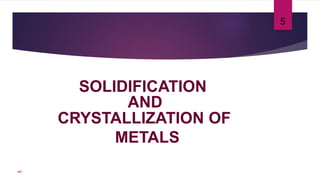 SOLIDIFICATION
AND
CRYSTALLIZATION OF
METALS
5
107
 