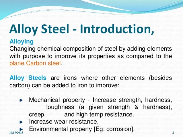 material steel properties alloy (msm) steel Alloy