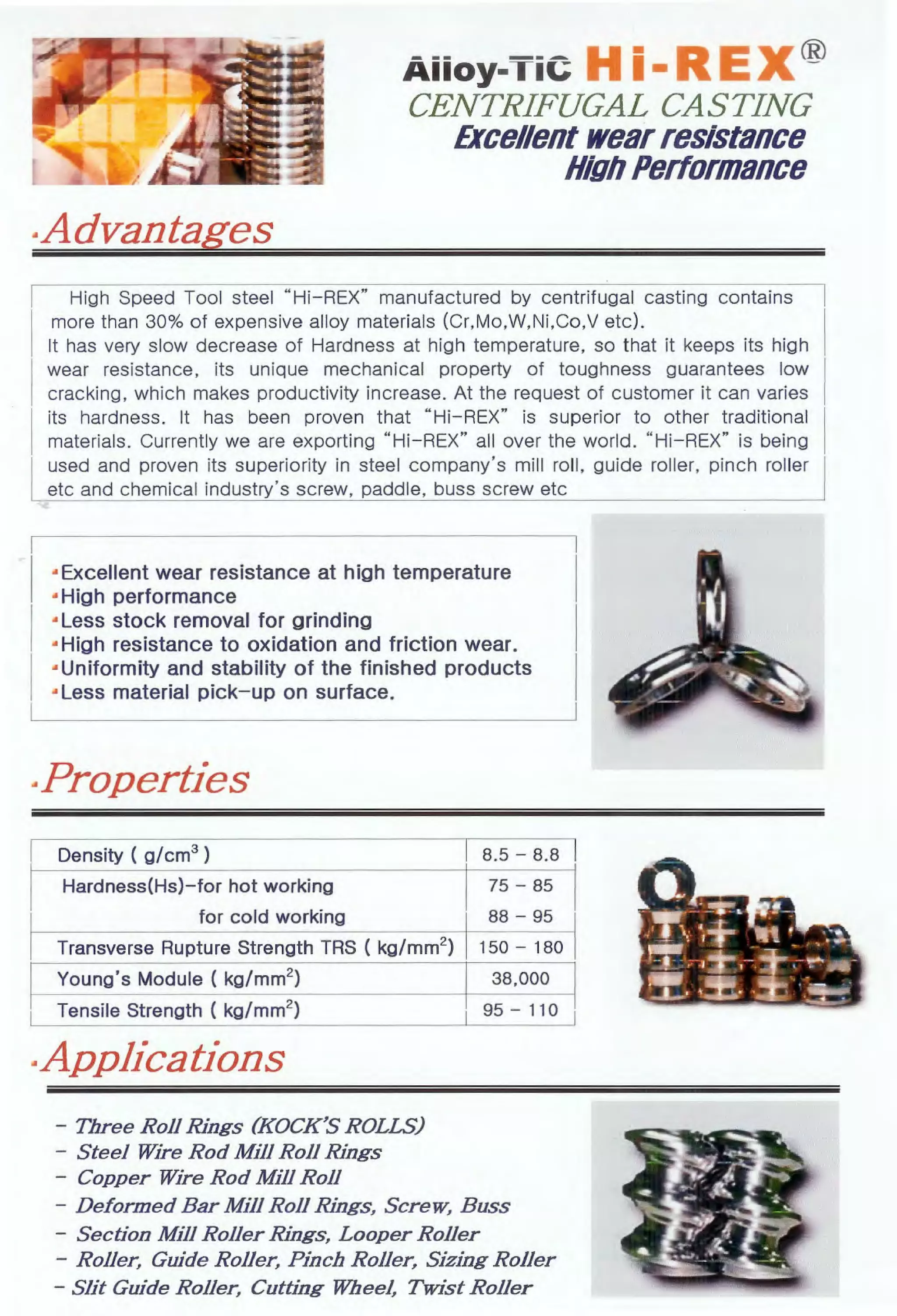 Alloytic catalog Pinch Rollers and Hirex Project Sales Corp PDF