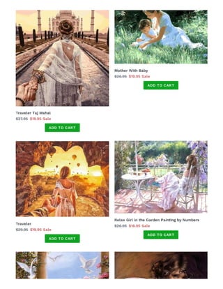 Traveler Taj Mahal
$27.95 $19.95 Sale
ADD TO CART
Mother With Baby
$26.95 $19.95 Sale
ADD TO CART
Traveler
$29.95 $19.95 Sale
ADD TO CART
Relax Girl in the Garden Painting by Numbers
$26.95 $18.95 Sale
ADD TO CART
 