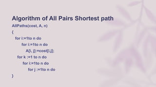 Allpair shortest path problem | PPT