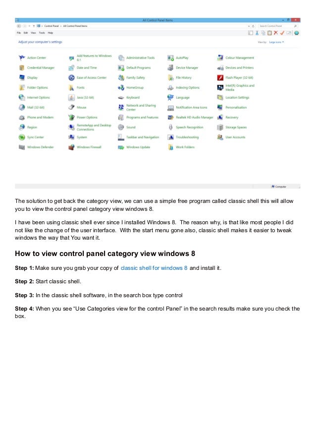 Allpcstuff.com control panel category view windows 8