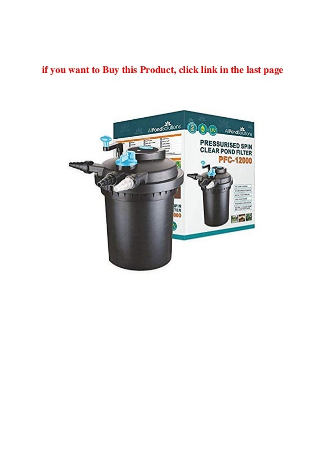 All Pond Solutions Pressurised Koi Fish Pond FilterUV Steriliser For
